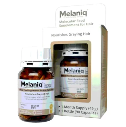 Молекулярна добавка для відновлення кольору сивого волосся Oxford Biolabs Melaniq, 90 шт