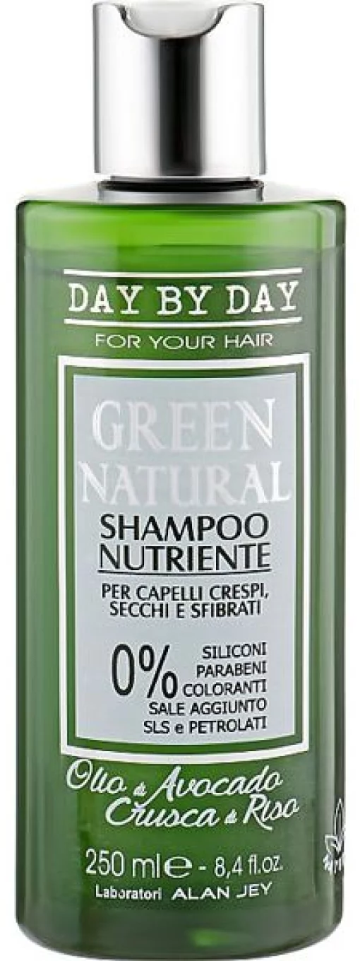 Шампунь поживний для кучерявого сухого та пошкодженого волосся Alan Jey Green Natural Shampoo, 250 мл