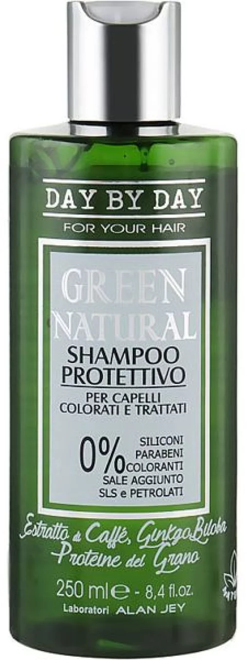 Шампунь для окрашенных и поврежденных волос «защита цвета» Alan Jey Green Natural Shampoo Protettivo, 250 мл
