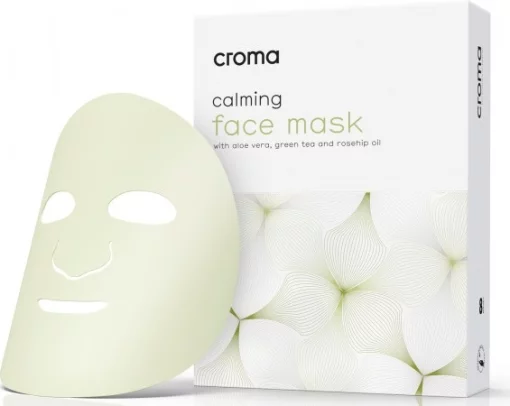 Маска для лица на нетканой основе с экстрактом зелёного чая Croma Face Mask with Green Tea, 1 шт