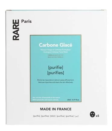 Очищающая тканевая маска Rare Paris Carbone Glacé Purifying Face Mask, 5 шт