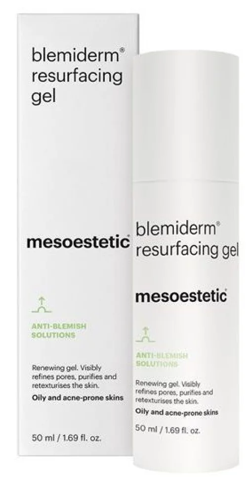 Восстанавливающий и ретекстурирующий гель для комбинированной, жирной, подверженной акне кожи Mesoestetic Anti-Blemish Solutions Blemiderm Resurfacing Gel, 50 мл