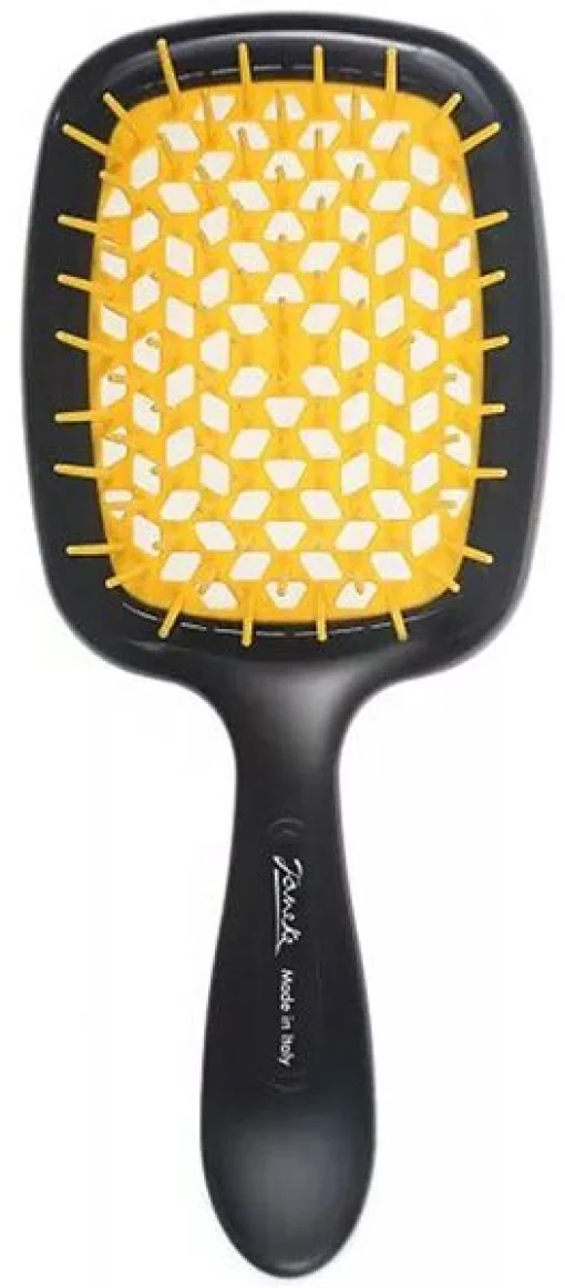 Гребінець для волосся Janeke Superbrush the Original (чорно-жовтий)