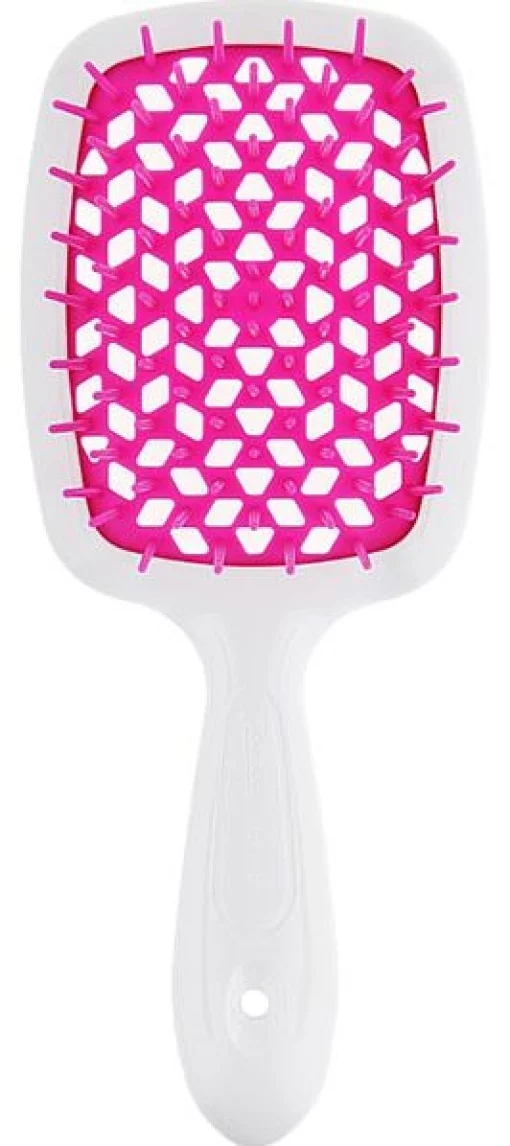 Гребінець для волосся Janeke Superbrush the Original (білий з фіолетовим)