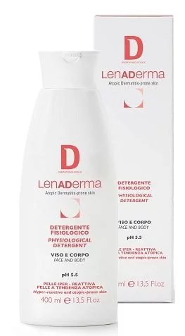 Очищувальний фізіологічний засіб для атопічної шкіри для обличчя та тіла Dermophisiologique Lenaderma Physiological Detergent, 400 мл