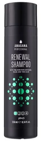 Шампунь з меланіном для пошкодженого волосся Anagana Professional Renewal Shampoo With Melanin, 250 мл
