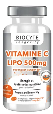 Антиоксидант, що підтримує імунну систему Biocyte Vitamine C Lipo 500mg, 30 капсул