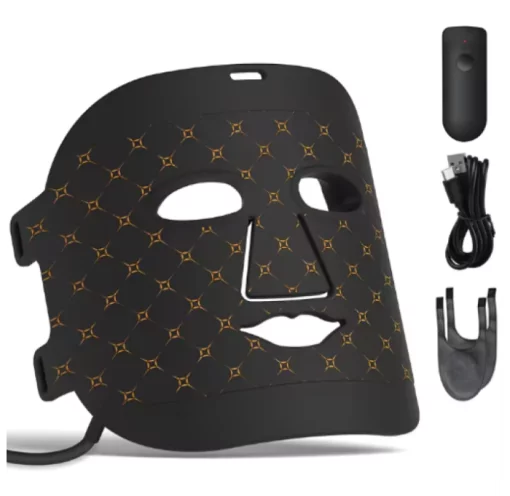 Світлодіодна LED-маска для фототерапії Sillicone LED light Therapy Face Mask  7 спектрів світла 25x33 см