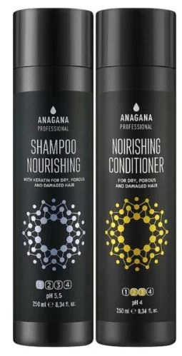 Набір "Живильний" з кератином для сухого та пошкодженого волосся Anagana Professional Duos Nourishing Set