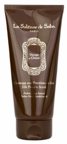 Скраб для тела шелковый Амбра Мускус Сантал La Sultane de Saba Silk Protein Scrub, 200 мл