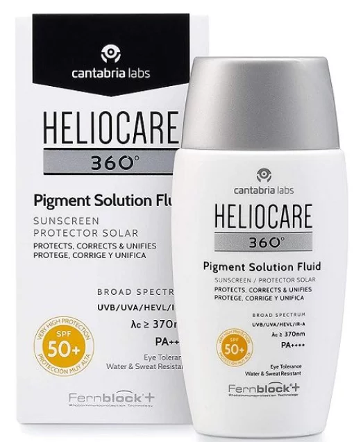 Солнцезащитный флюид для кожи с пигментацией Cantabria Heliocare 360 Pigment Solution Fluid SPF50+, 50 мл