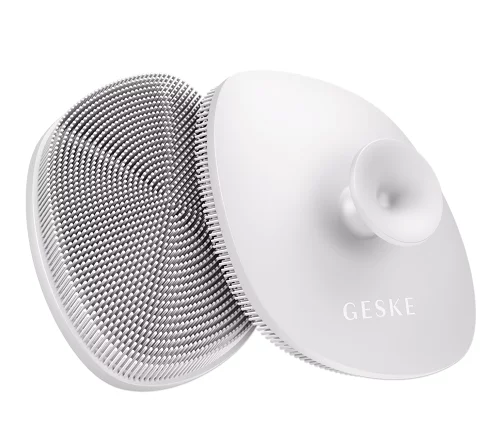 Щітка для обличчя з тримачем 4 в 1 сіра Geske Facial Brush 4 in 1 Gray